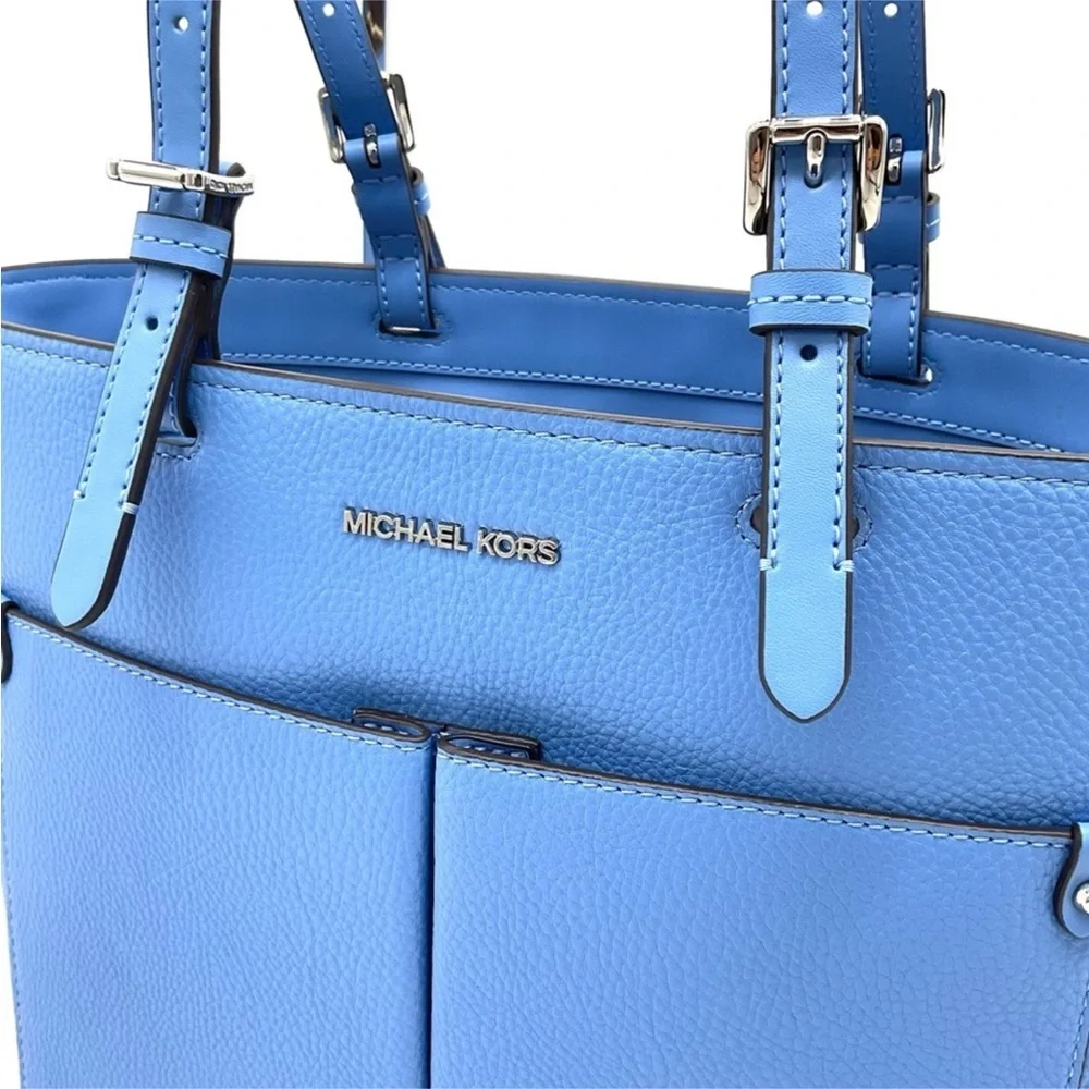 Michael Kors Jet Set Medium Pocket Tote Bag South Pacific Blue - Picture 11 of 12